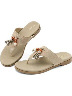 Womens Khaki Comfortable Faux Suede Upper Slide Slip-On Casual Flat Sandal Shoes